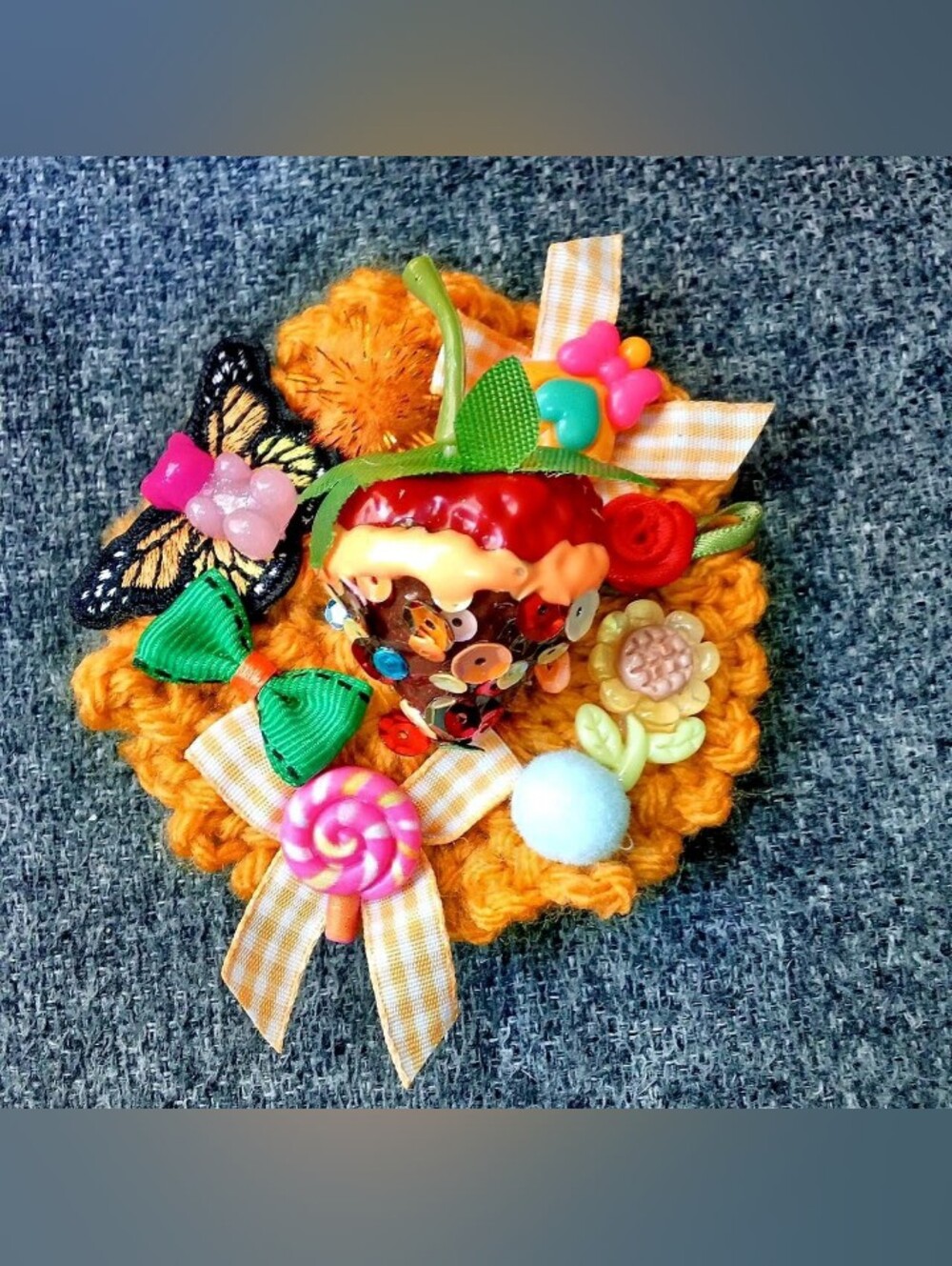 Chocolate Covered Strawberry and Sweets Hair Clip